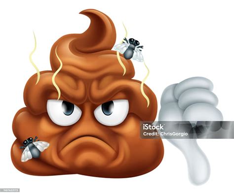 Angry Mad Dislike Détester Caca Poo Emoticon Emoji Vecteurs Libres De