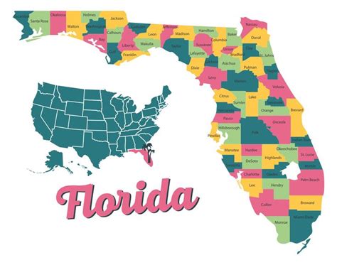 Detailed Map Of Florida Printable Florida State Map Map Of Florida