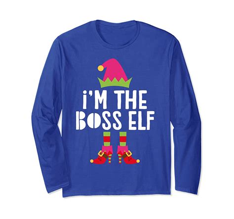 Im The Boss Elf T Shirt Matching Christmas Costume Shirt Long Sleeve T Shirt Mugartshop