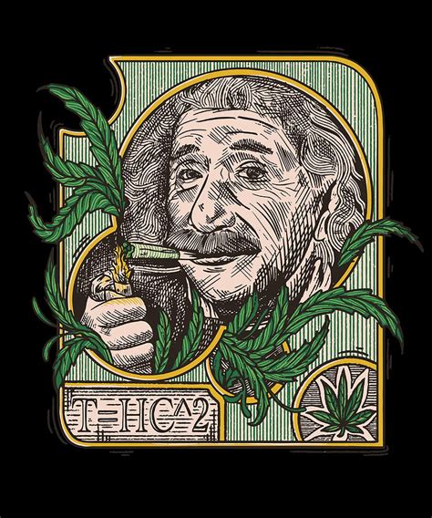 Einstein Smoking Weed Poster Red Painting By Khan Edwards Fine Art