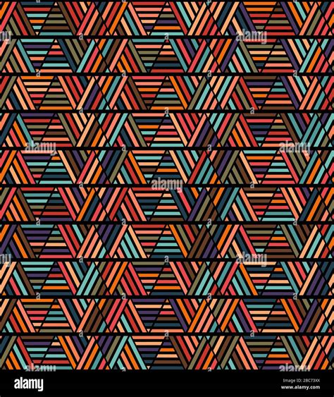Seamless Geometric Pattern With Multi Colored Lines Modern Random