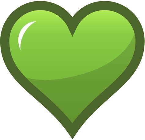 Onlinelabels Clip Art Green Heart Icon