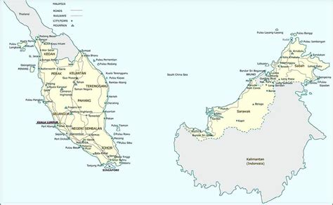 Mapas Imprimidos De Malasia Con Posibilidad De Descargar