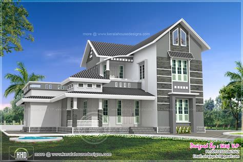 Three bedroom house plans that could have additional bedroom. Beautiful 4 bedroom villa elevation in 2000 sq-ft | House ...