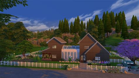 The Sims 4 Rustic Barn House Speed Build Youtube