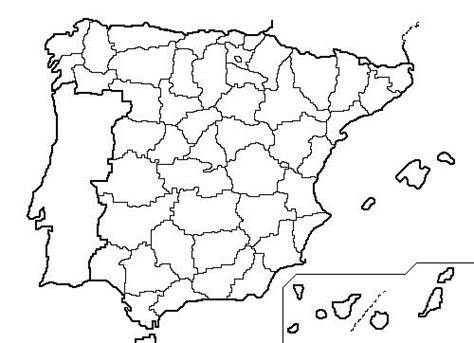 Mapa De España Provincias Mudo