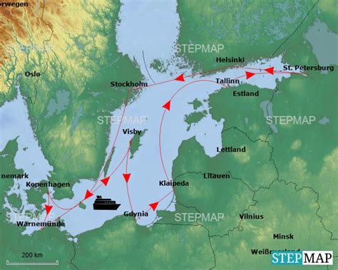 Stepmap Ostseekreuzfahrt Landkarte Für Europa