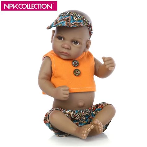 Npk 10 Inch Black Skin Americans Indian Style Reborn Baby Dolls Full