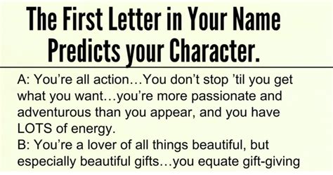 The First Letter In Your Name Predicts Your Character And Personality