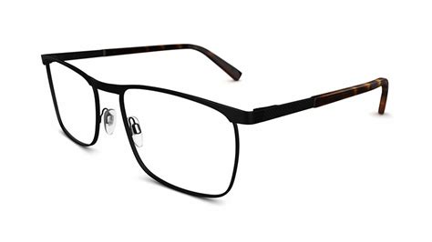 Specsavers Men S Glasses Mateo Black Geometric Metal Stainless Steel Frame £90 Specsavers Uk