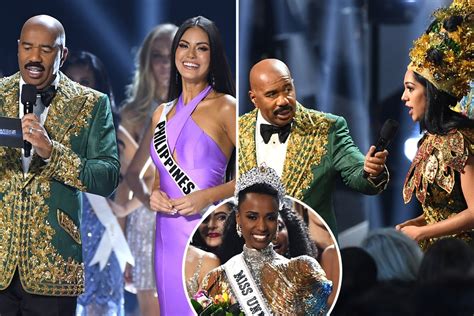 Hilarious Moment Steve Harvey Thinks Hes Named The Wrong Miss Universe