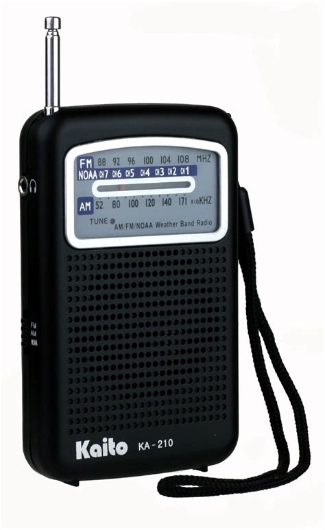 kaito ka210 pocket am fm noaa weather radio black kaito electronic inc