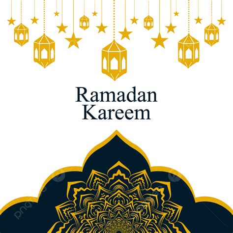 Ramadan Kareem With Islamic Mandala Background Ramadan Kareem Islamic