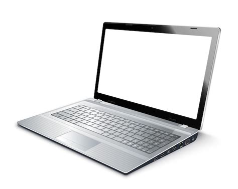 Premium Vector Laptop Isolated On White With Empty Screen Vector