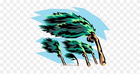 Hurricane Winds And Palm Tree Royalty Free Vector Clip Does Wind