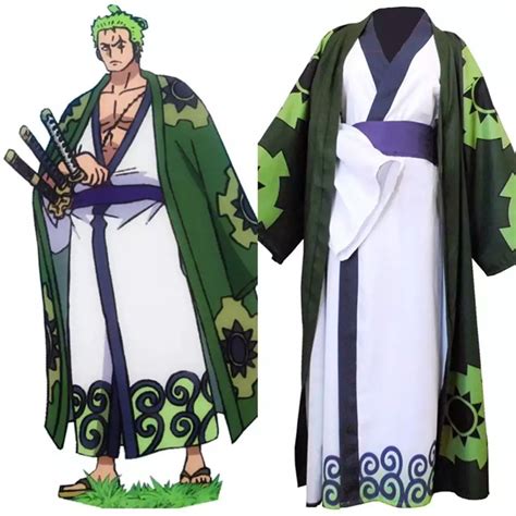 Us 4983 11％ Off One Piece Roronoa Zoro Cosplay Costume Kimono Robe