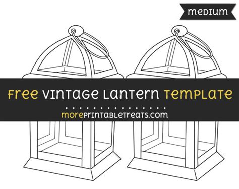 Vintage Lantern Template – Medium