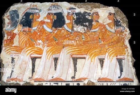 Fresco From The Tomb Of Nebamun Fragment Of A Polychrome Tomb Painting