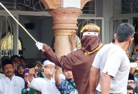 Gay Couple Is Publicly Caned 86 Times In Indonesias Aceh Province