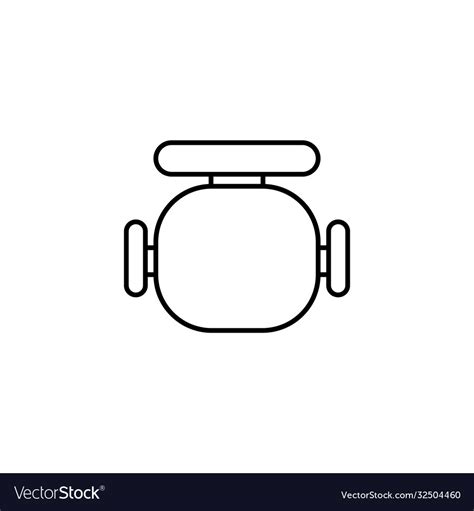 Outline Office Chair Top View Royalty Free Vector Image