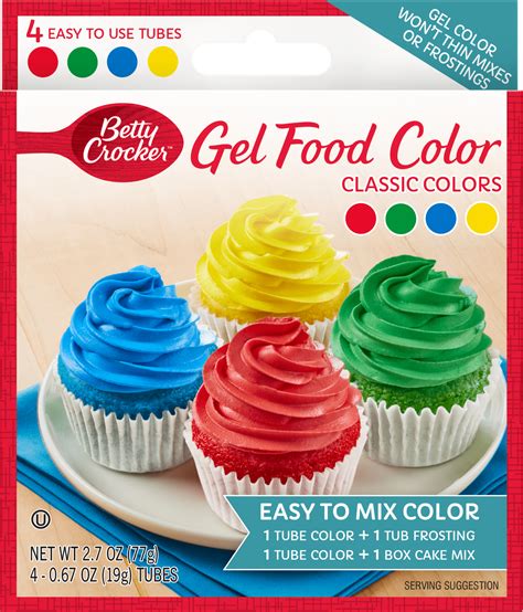 Betty Crocker Decorating Gel Food Color In Classic Colors 27 Oz Home And Garden