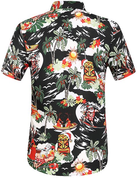 SSLR Men S Santa Claus Party Tropical Ugly Hawaiian Christmas Shirts Beachwear Central