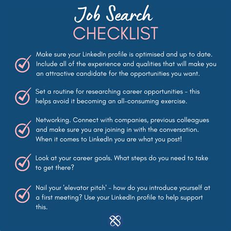 Job Search Checklist Daisy Chain
