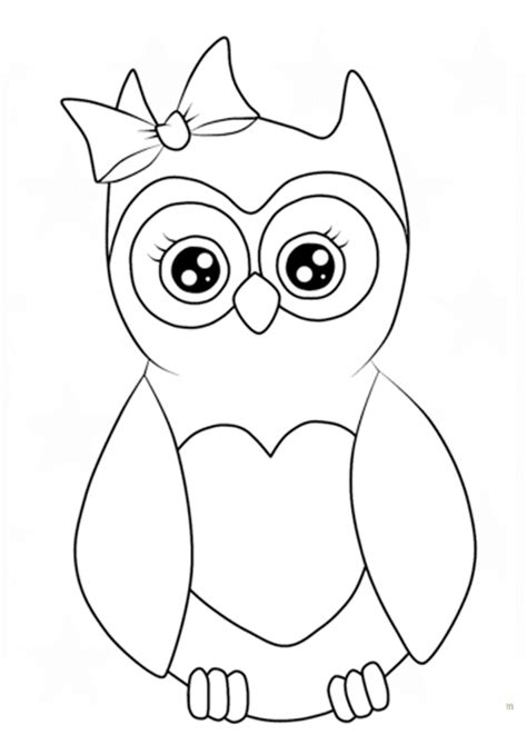 Coloring Pages Printable Owl Bird Coloring Pages For Kids