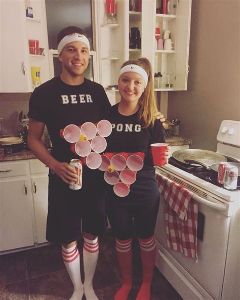 the beer to my pong easy couples costumes easy couple halloween costumes funny couple costumes