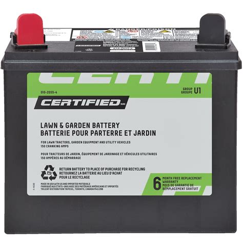 Certified Group Size U1 Battery Small Engine 150 Cca Canadian Tire