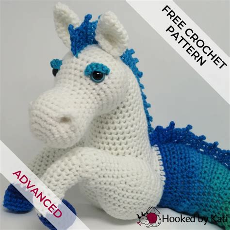 Oversized knitted sweater with a ribbed mock neck, voluminous puff sleeves, and a retro pattern motif that features galloping horses. Murdock the Kelpie | Free Crochet Pattern | Hooked by Kati ...