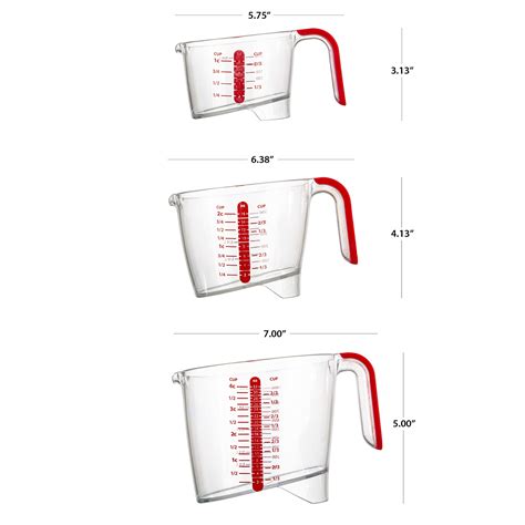 Prepsolutions 3 Piece Liquid Measuring Cup Set