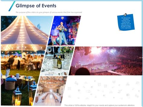 Occasion Planning Firm Overview Glimpse Of Events Ppt Summary