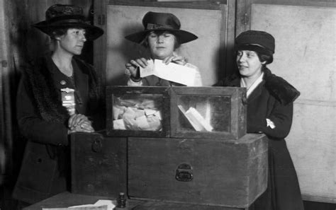 Women voters cast ballots at 57th street and lexington avenue, in 1917.credit.library of one hundred years ago, women won the right to vote in new york. New York Today: A Century of Women Voting - The New York Times