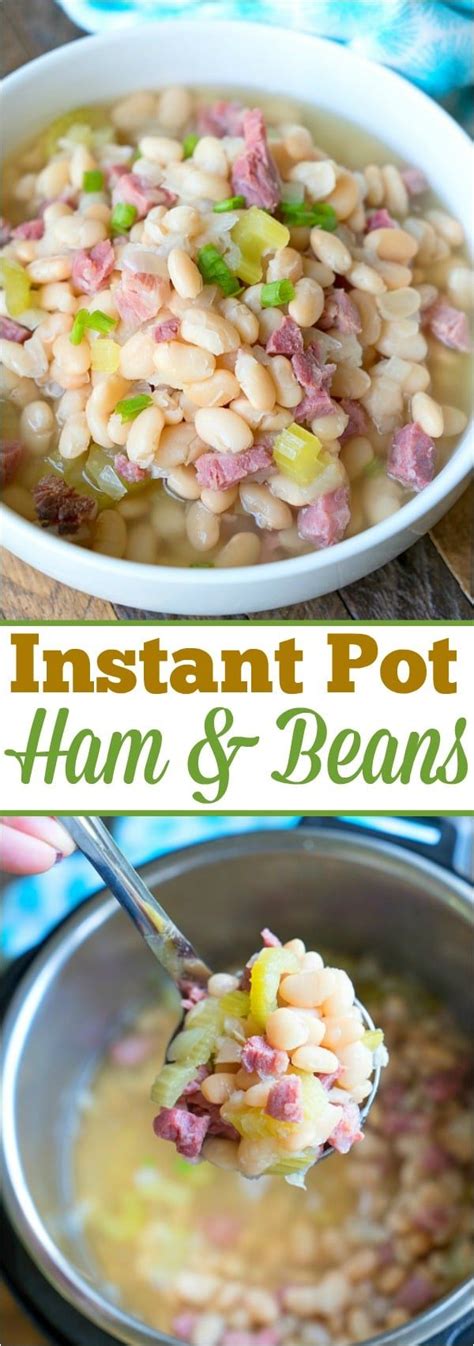 You will love how simple and delicious this instant pot ham and bean soup is! Pin on Instant pot