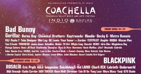 Coachella 2023 Full Lineup Revealed Our Culture