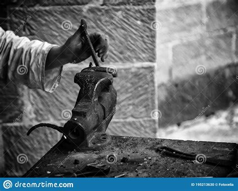 Anvil And Forging Hammer Stock Photo Image Of Craftsman 195213630