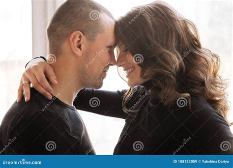Tender Couple In Casual Clothes Stock Image Image Of Long Charming 108133059