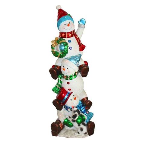 National Tree Company 60 In Snowman Sculpture With Multicolor Led