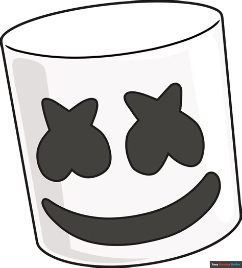 How To Draw Marshmello S Face Really Easy Drawing Tutorial
