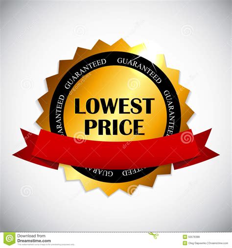 Lowest Price Label Vector Illustration Stock Vector Illustration Of