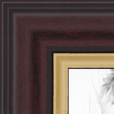Arttoframes 8 5x11 Inch Mahogany And Gold Slope Frame Picture Frame This Brown Mdf Poster Frame