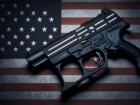 Premium Ai Image American Flag Gun