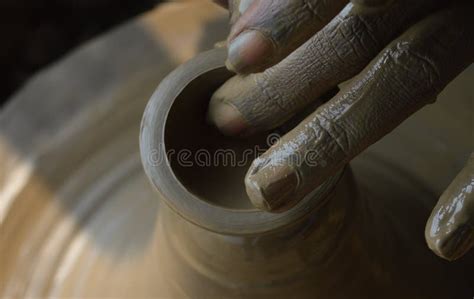 Pottery Artist Clay Master Working Hand Stock Photo Image Of Metal