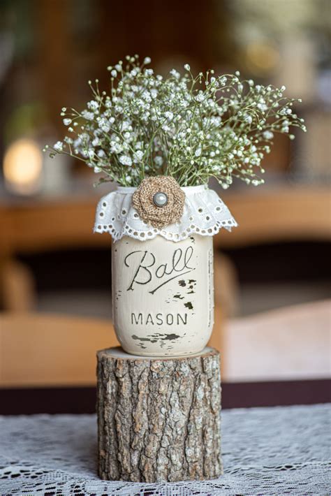 Beautiful Mason Jar Wedding Centerpieces On A Budget Rustic Wedding