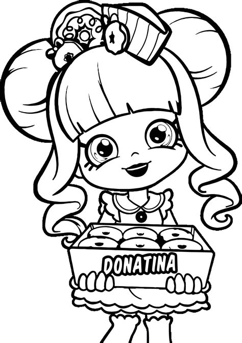 Shopkins Girl Coloring Pages At Free
