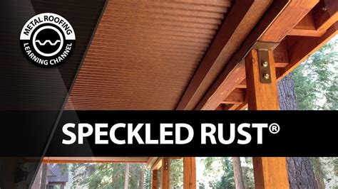 Speckled Rust Metal Roofing And Siding Panels Painted To Look Like