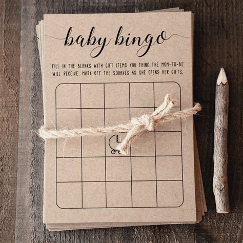 Baby Shower Bingo Baby Bingo Cards Baby Bingo Game Coed Etsy