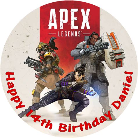 Apex Legends Battle Royale Personalised Birthday Cake Edible Topper