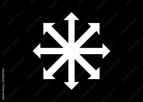 Symbol Of Chaos Vector Isolated On Black Background A Symbol Originating From The Eternal